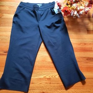 Democracy Women's Size 2x Pull-on High Rise Black Trousers with Pockets NWT $98